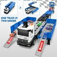 thumbnail image 4 of Truck Race Track Kids Toys, Foldable 3 Layer Toddler Track Playset, Toy Truck Transport Car Carrier & 8 Race Cars, Truck Car Toddlers Toys Xmas Gifts for Age 3 4 5 6+ Years Old Boys Girls, 4 of 5