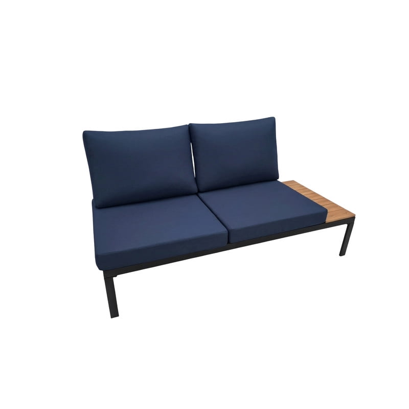 4-Piece Patio Furniture Sofa Set with Coffee Tables and Cushions, Modern L-Shaped Outdoor Sectional Sofa Set with Side Storage for Garden, Backyard, Poolside