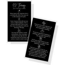 IV Intravenous Therapy Infusion Aftercare Card  50 Pack  2x3.5" inch Business Size Card  Drip Vitamin IV Supplies  IV Therapy Infusion Mobile Patient Black Card Design
