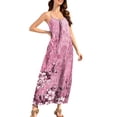 thumbnail image 5 of Tqyyweavej Plus Size Backless Cami Dress for Women Print Flowy Sleeveless Maxi Dress Spaghetti Strap Loose Summer Loungewear Dress, 5 of 10