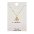 thumbnail image 4 of Believe by Brilliance Baseball Removable Charms Necklace in 14KT Gold Flash Plated, 4 of 4