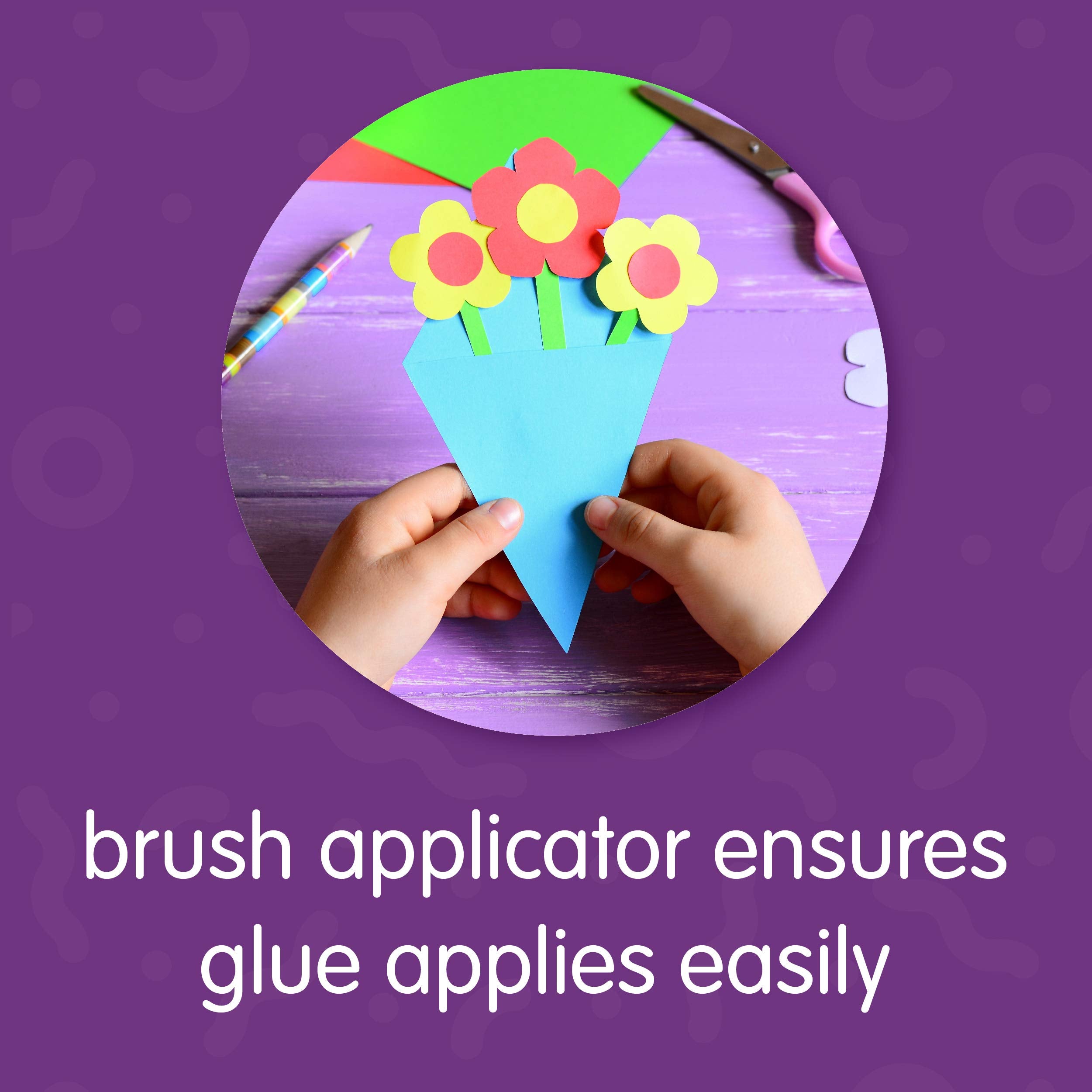 Colorations Re useable Glue Jar with Brush - Set of 12