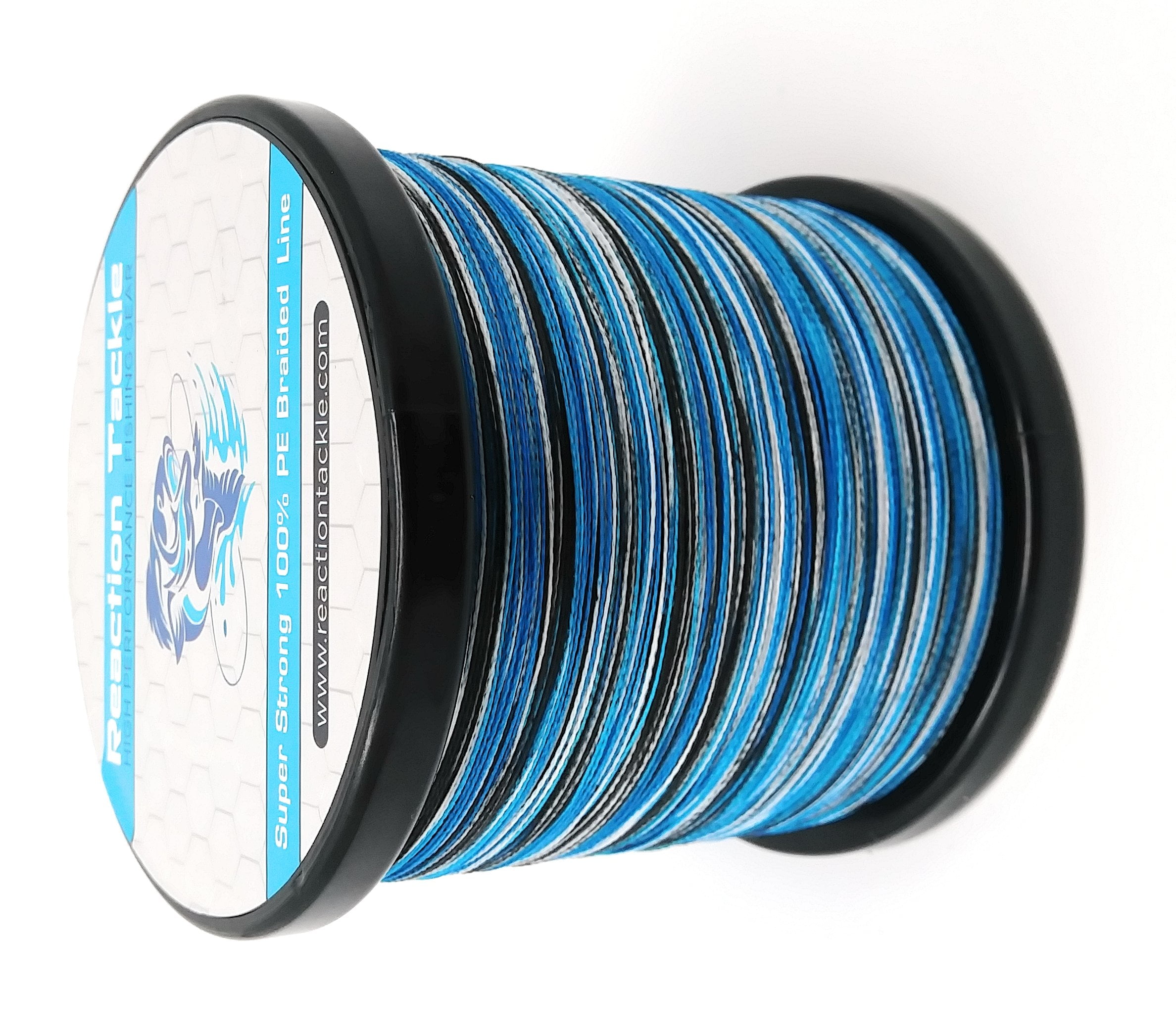 Reaction Tackle Braided Fishing Line Blue Camo 20LB 1000yd