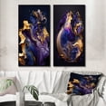 thumbnail image 1 of Designart "Purple-Hued Marble Geode I" Abstract Liquid Ink Framed Wall Art Set Of 2 - Purple Abstract Framed Canvas Set For Living Room Decor, 1 of 6