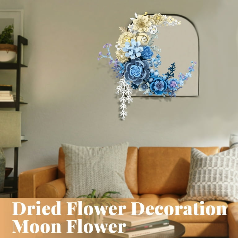 ブラッキーテラス　good pack セット GZBrick Blue Flowers Moon Building Sets, Dried Botanicals