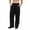 Black, variant on Frnrwgo Mens Sweatpants Fleece Lined Drawstring Waist Wide Leg Straight Casual Pants with Pockets