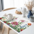 thumbnail image 3 of Boho Floral Print Placemats Set of 6, Peony Strawberry Table Mats Washable Heat-Resistant Non-Slip Place Mats for Kitchen Dinner Table Indoor Outdoor Decor,13x19 Inch, 3 of 9