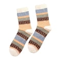 thumbnail image 4 of Langgg Winter Square Block Crew Length Wool Breathable Men Socks Vintage Ethnic Style Moisture Wicking, 4 of 9