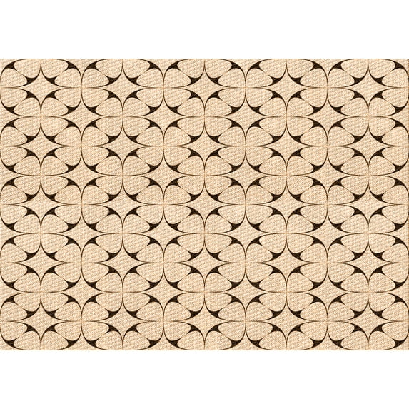 Ahgly Company Machine Washable Indoor Rectangle Transitional Bronze Brown Area Rugs, 5' x 8'
