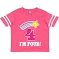 thumbnail image 3 of Inktastic 4th Birthday 4 Year Old Girls Rainbow Star Girls Toddler T-Shirt, 3 of 5