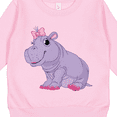 thumbnail image 3 of Inktastic Cute Purple Hippo Toddler Sweatshirt, 3 of 4
