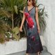 thumbnail image 3 of Vestido De Noche De Lujo Sin Mangas Para Mujer, Rose Vestido De Fiesta, 3 of 5