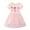 Pink, variant on Usaibhir Girls Cotton Short Sleeve Casual Cartoon Printing Lovely Elegant Appliques Unicorn Princess Puffy Dresses 2-7T