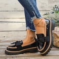 thumbnail image 3 of Xucatan Women's Platform Loafers, Glossy Round Toe Mules with Thick Lug Sole, Easy On Cushioned Insole Shoes, Versatile Everyday Work Weekend Style Gift, 3 of 7