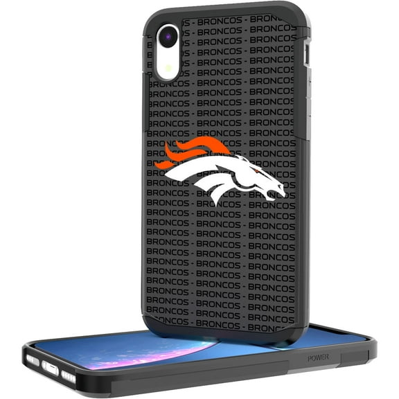 Denver Broncos iPhone Rugged Case with Text Design