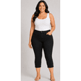 thumbnail image 4 of Jack David Women's Plus Capri Casual Stretch Jeans - Black, 4 of 6