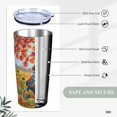 thumbnail image 3 of 20 oz Insulated Stainless Steel Tumbler Mug Thanksgiving Day Turkey Cup with Lid and Straw Brush Water Bottle Coffee Travel Office Car for Cold and Hot Drinks, 3 of 6