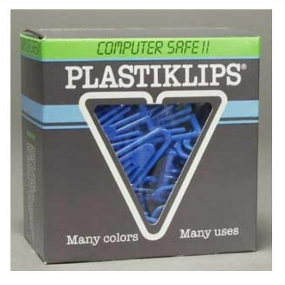 Plastiklips Pinces à Papier Grande Taille 200 Pack Bleu Foncé ()