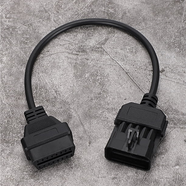 Conector de diagnóstico Pinto Pin, conector de diagnóstico OBD2 de 10 pines a 16 pines, conector de cable de diagnóstico de claridad notable