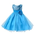 thumbnail image 2 of Gyratedream Little Girls Big Kids Sequins Flower Lace Tulle Dress Prom Gown Princess Dresses, 2 of 5