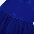 thumbnail image 3 of Uhnice Flower Girl Dress Satin V-Back Ball Gown for Wedding Party with Bowknot (Navy Blue, 7-8/130cm), 3 of 7