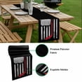 thumbnail image 5 of Black American Flag Table Runner - 36 Inch Long, Kitchen Dining Table Runner Dresser Scarves, Vintage Red Hockey Star Strip Flag Farmhouse Decor for Coffee Tables Wedding Party Banquet, 5 of 8