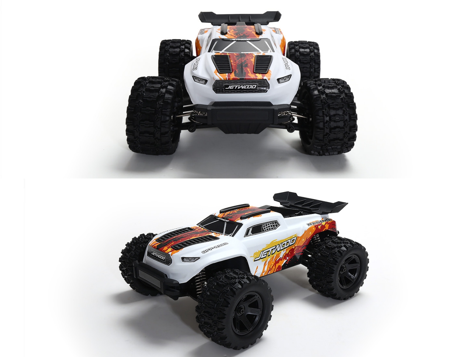 Jetwood 1/18 Fast Remote Control Car for Adults, Electric 4WD RTR RC Cars, High Speed RC Truck AWD, Max 35 kph Offroad Truck, JC18W with 2 Batteries