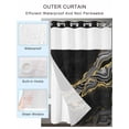 thumbnail image 2 of No Hook Cloth Fabric Shower Curtain with Snap in Liner, Black Marble Waterproof Shower Curtains Set with See Through Top Window, Gold Abstract Vintage Modern Grey Art Bath Curtains Shower 54"x78", 2 of 6