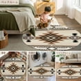 thumbnail image 6 of 3ft Round Rug, Southwest Non-Skid Rubber Backing Large Area Rugs - Living Room Bedroom Home Office, Brown Bohemian Abstract American Aztec Indoor Floor Mat Carpets Washable Rug, 6 of 9