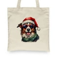 thumbnail image 2 of Hello Winter Border Collie Frosty Morning Walk Welcome Snowy Christmas Canvas Tote Bag Borders Dog Lovers Gifts Idea Reusable Shopping Grocery Bag - 02018, 2 of 5