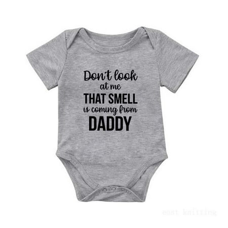 

Newborn Baby Boy Girl Clothes Infant Romper Toddler Baby Girls Boys Short-sleeve Print Romper Comfortable Fart Clothes Gray L
