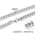 thumbnail image 2 of MEN CUBAN LINK CHAIN NECKLACE THICK CURB CHOKER TRENDY 14K White Gold JEWELRY CHUNKY LAYERING STATEMENT NECKLACES 7 MM, 2 of 5