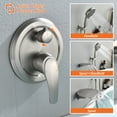 thumbnail image 6 of 7-Function Handheld Shower Faucet Bathroom Shower Set Brushed Nickel, 6 of 11