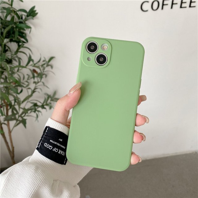 Funda cuadrada de silicona líquida para teléfono móvil, carcasa suave a prueba de golpes para iPhone 11, 12, 13, 14 Pro Max, 13 Mini, X, XR, XS Max, 7, 8, 6s Plus Fivean unisex
