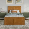 thumbnail image 2 of AFI Berkshire Twin XL Wood Low Profile Platform Bed with Matching Footboard, Light Toffee, 2 of 9