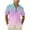 pink, variant on Elvqul Mens Collared Shirts Button Up T Shirt Short Sleeve Stretch Gradient Summer Pink Top for Men Quick Dry