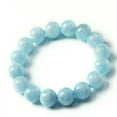 thumbnail image 4 of K-KED 6/8/10/12/14mm Natural Blue Aquamarine Round Gemstone Beads Stretchy Bangle 7.5"-14 mm, 4 of 4