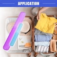 thumbnail image 3 of Vocoste 2 Pcs Plastic Toothbrush Holders Case for Travel Purple Blue 7.48"x1.06", 3 of 7