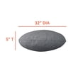 thumbnail image 3 of Round Pillow/Cushion Slip Cover 600 D Waterproof - 100% UV & Weather Resistant Outdoor Pillow Covers (32" Dia x 5" H, Fab Grey), 3 of 7