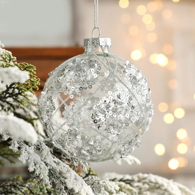 Cristal De Navidad Colgantes Colgantes Transparentes Para Decoraciones De Árboles De Navidad Minnieouse HA042013-05