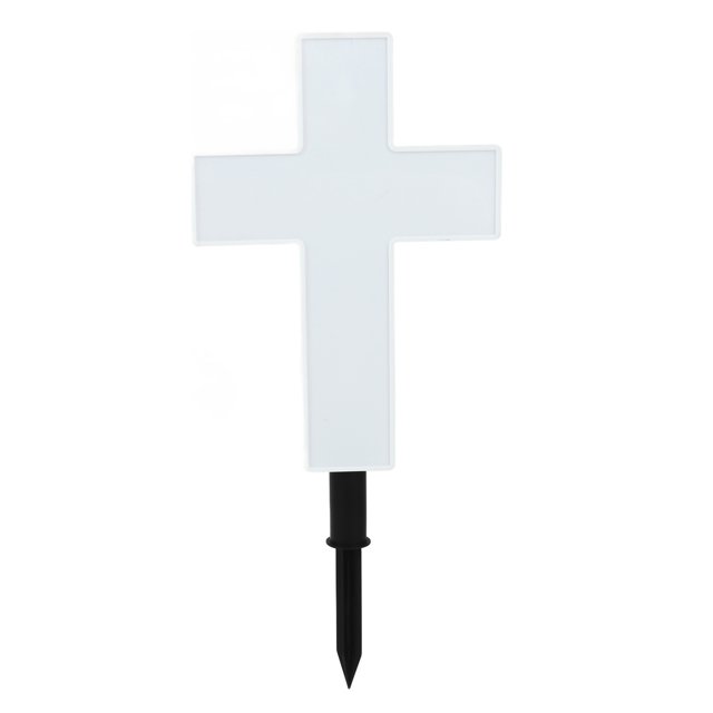 Solar Powered LED Lamp, Beautiful Memorial Headstone Stake Garden Grave