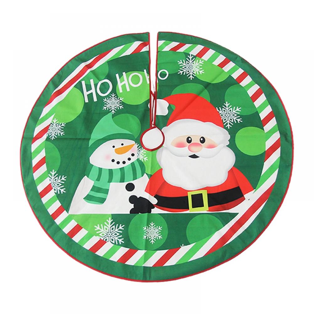 Christmas Tree Skirt 48 Inch Buffalo Christmas Tree Mat Red and Green