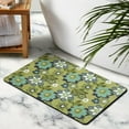 thumbnail image 3 of Small Distressed Floral Carpet - Green 20x32 Inch Non-Slip Modern Rug for Entryway, Bedroom, Bathroom, Laundry Room - Accent Washable Floor Rug, 3 of 5