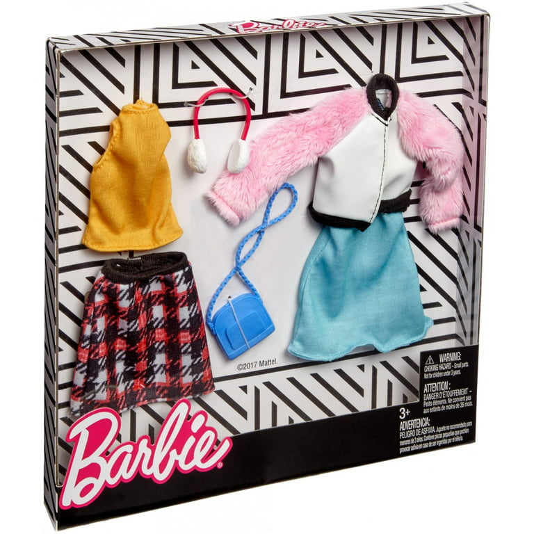 Barbie Fashion 2 Pack Casual - Black, Pink & Yellow 