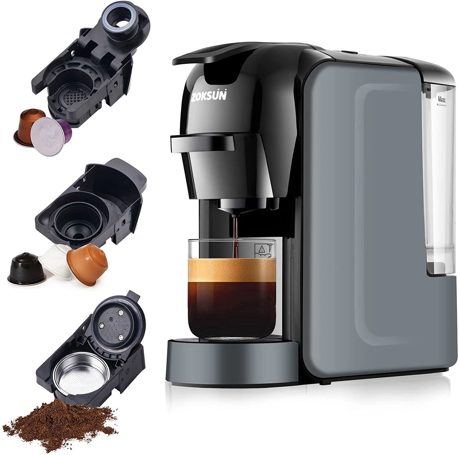 3 in 1 Capsule Espresso Machine, 19 Bar Coffee Machine for Nespresso
