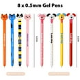 thumbnail image 4 of 8 Pcs Dog Cat Pens Gel Ink Pens Retractable Pens Cute Dog Cat Pen Funny 0.5mm Ballpoint Pens Office Home Supplies for Women Men, 4 of 7