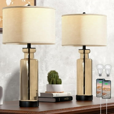 Modern Table Lamps Set of 2,Transitional Table Lamp for Living Room ...
