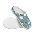 thumbnail image 3 of KLL Snowflake Scarf Snowman Pattern Adult Unisex Cozy Slippers,Fuzzy Slip-on Slippers TPR Sole Slippers Comfort Plush Home Footwear for Indoor & Outdoor-37/38, 3 of 7