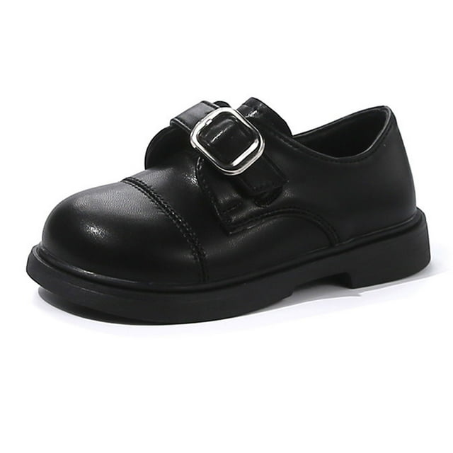 Dakaela Chaussures Habillées pour Tout-Petits Garçons Filles, Petits Enfants, Uniforme Scolaire, Formel Décontracté, Richelieus, Bout Rond, à Enfiler, Mariage Fête, Mocassins, Ballerines, Noir 13