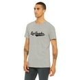 thumbnail image 2 of Daxton Adult Unisex Tshirt Los Angeles Script with California Vertical on the Back, Hgray Black,M, 2 of 3